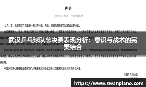 武汉乒乓球队总决赛表现分析：意识与战术的完美结合
